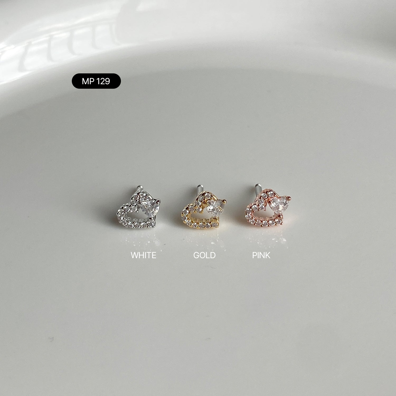 SET-060 キュービックハートリボンクロスピアセット