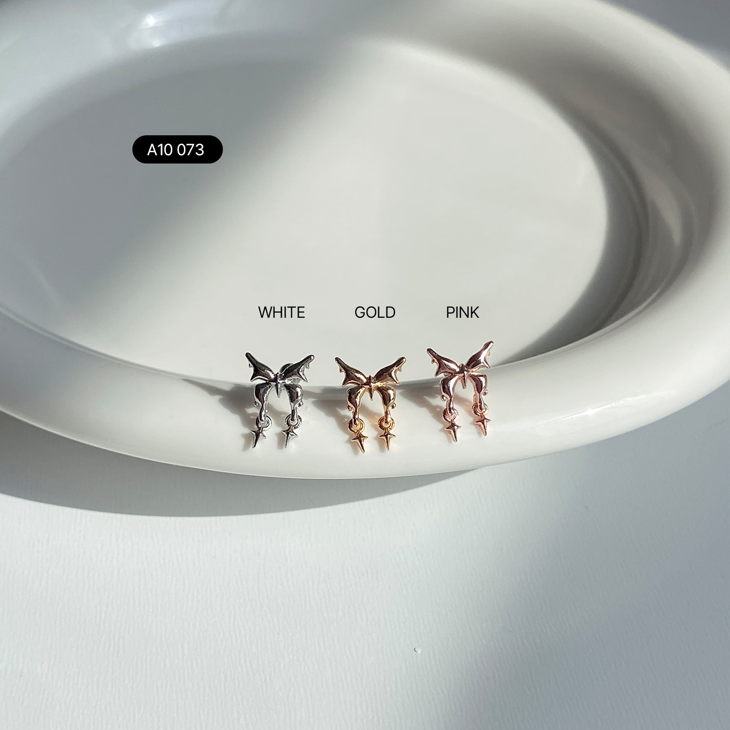 A10 073 シンプルリボンミニスタードロップ