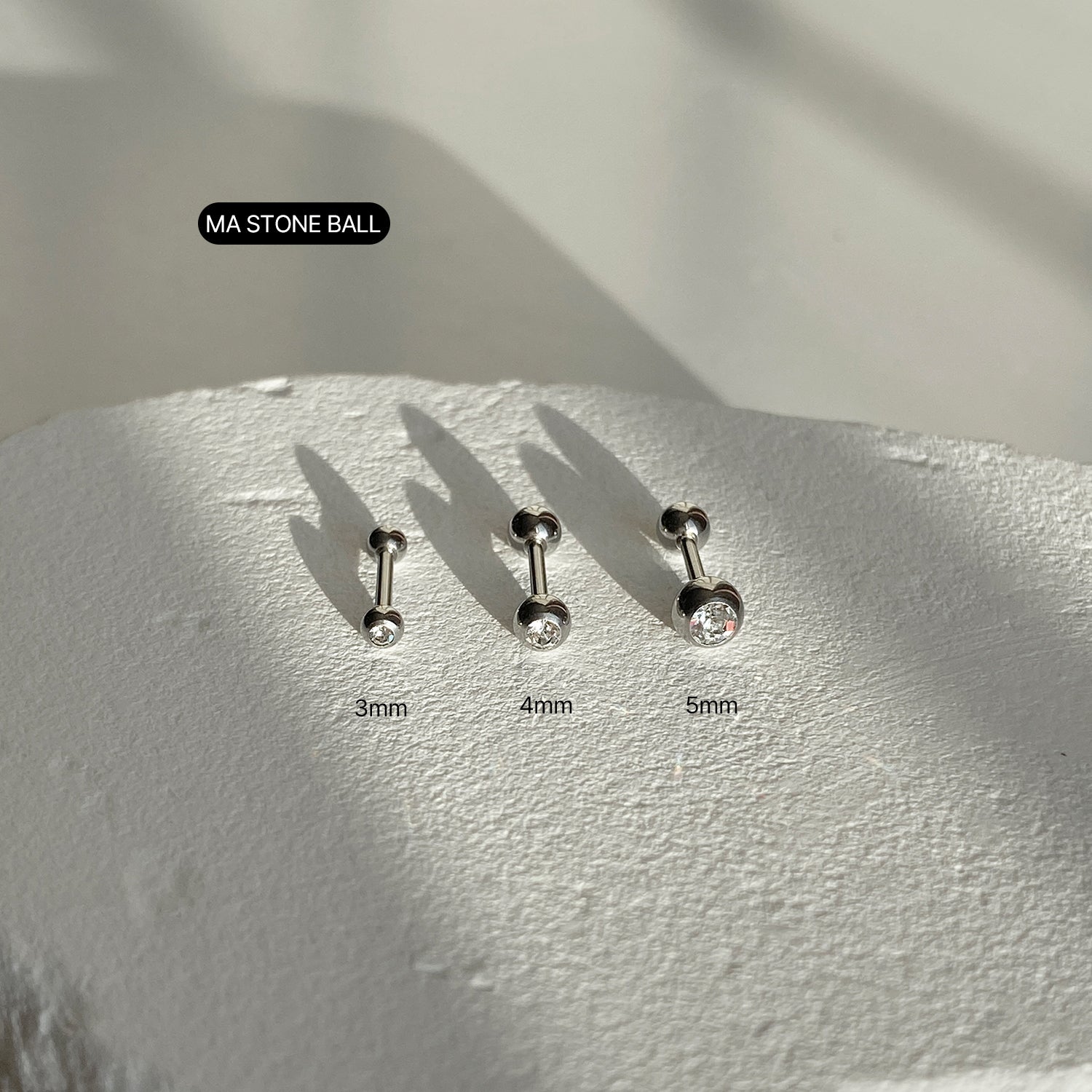 MA ストーンボール 基本バーベルストーンピアス