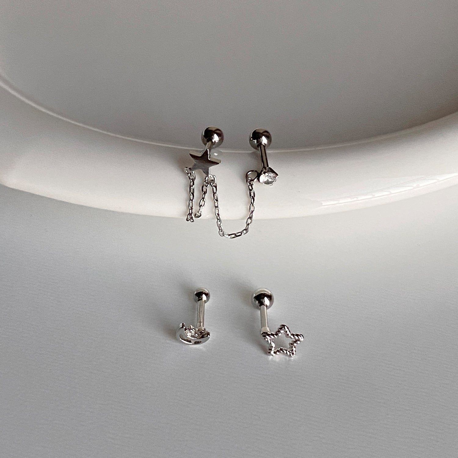 SET-095 スターハートサークル月ピアスセット