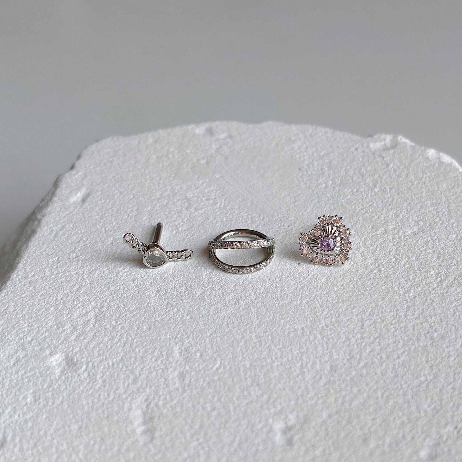 SET-056 シグメント2リングエンティックスターピアスセット