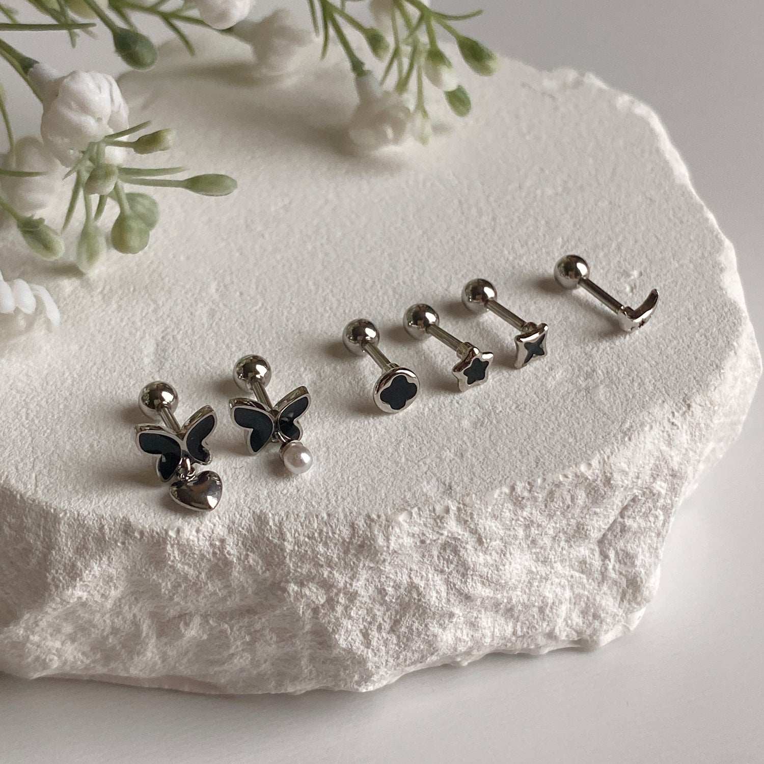 SET-008 サージカルエンティックエポックハートスターピアスセット