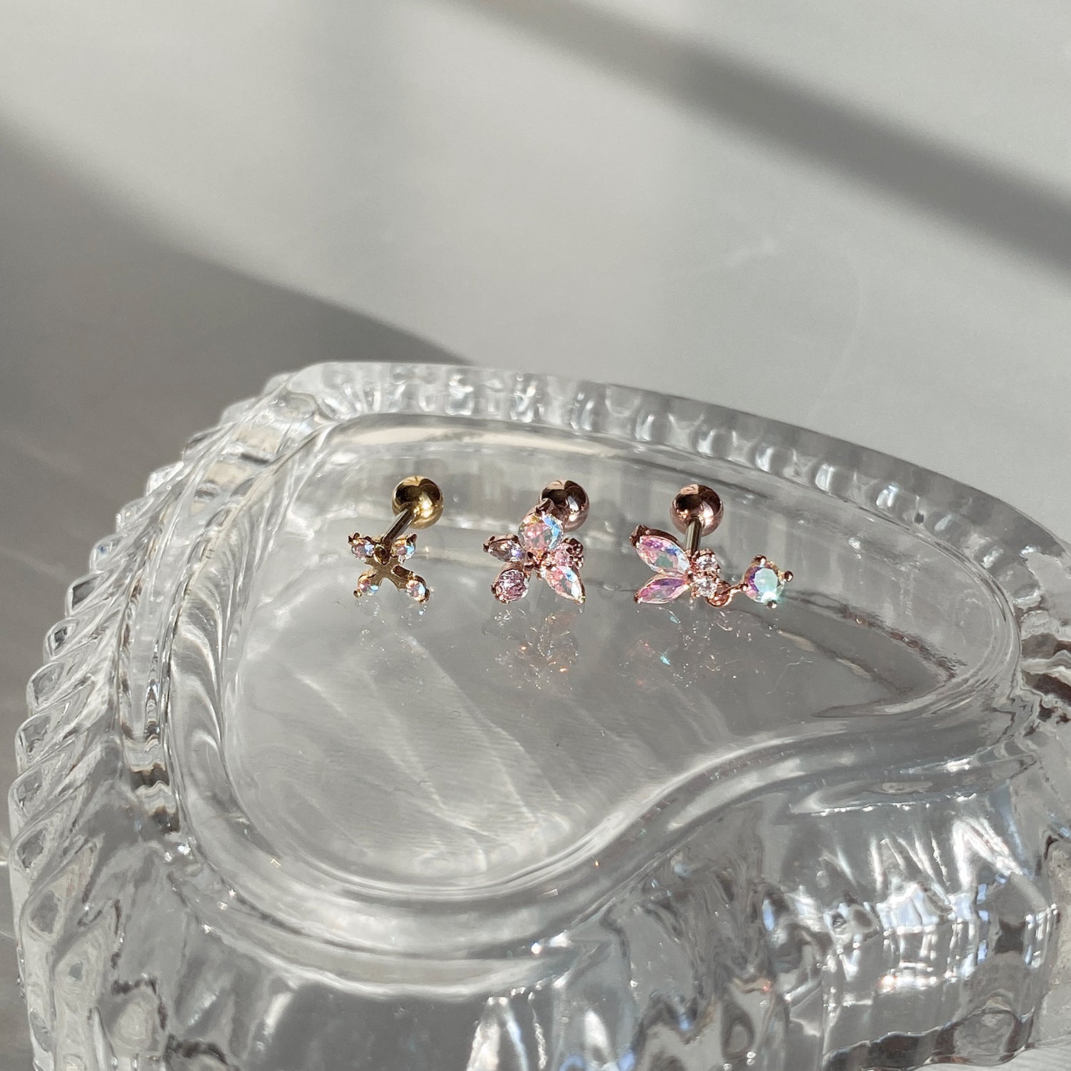 SET-079 フラワーキュービッククロスピアスセット