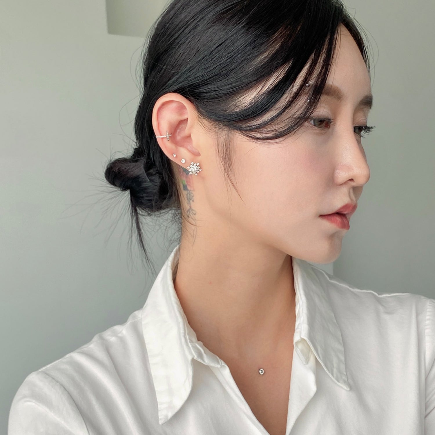 SET-029 キュービックシークメントリングピアスセット