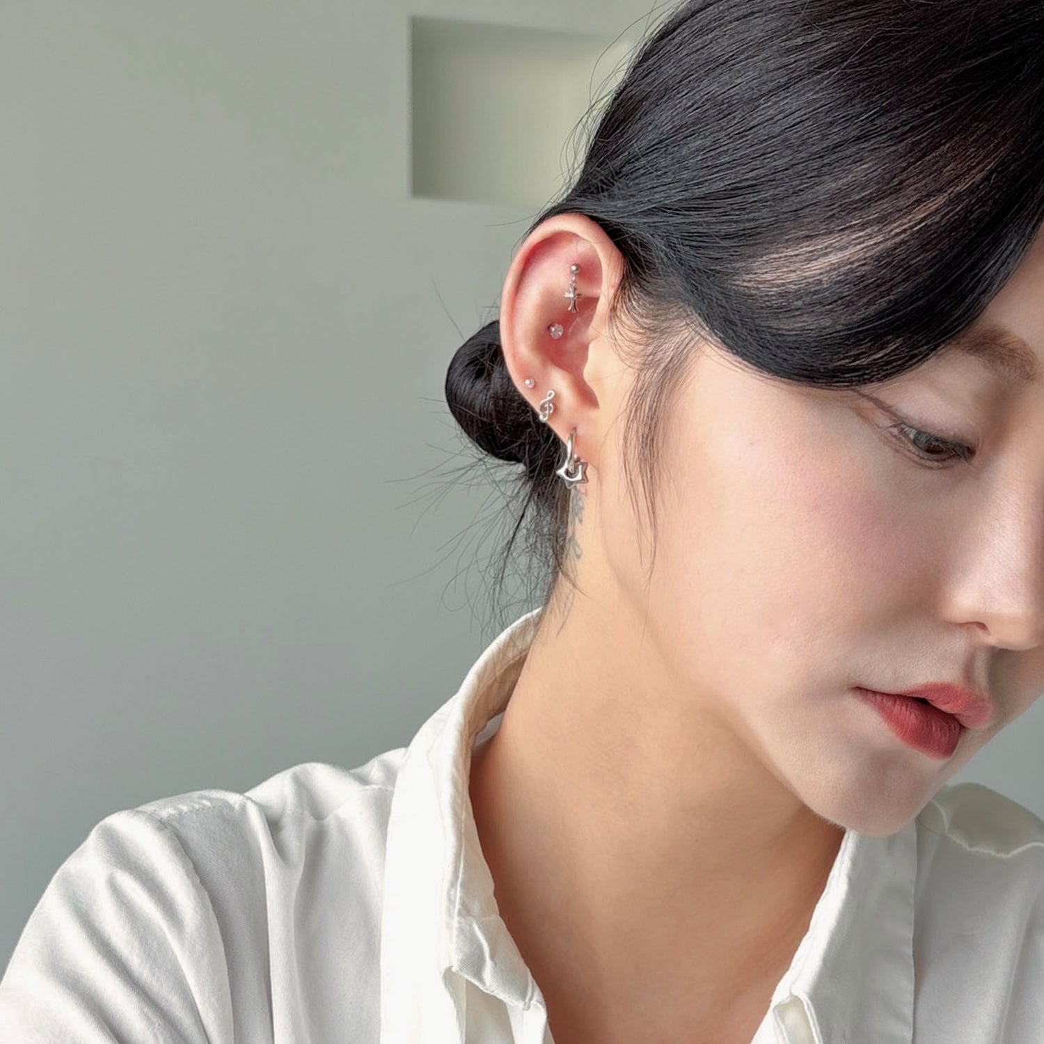 SET-058 バーベルドロップガラクロスピアス