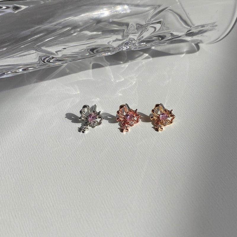 A5 257 ツインクルスタードロップピアス