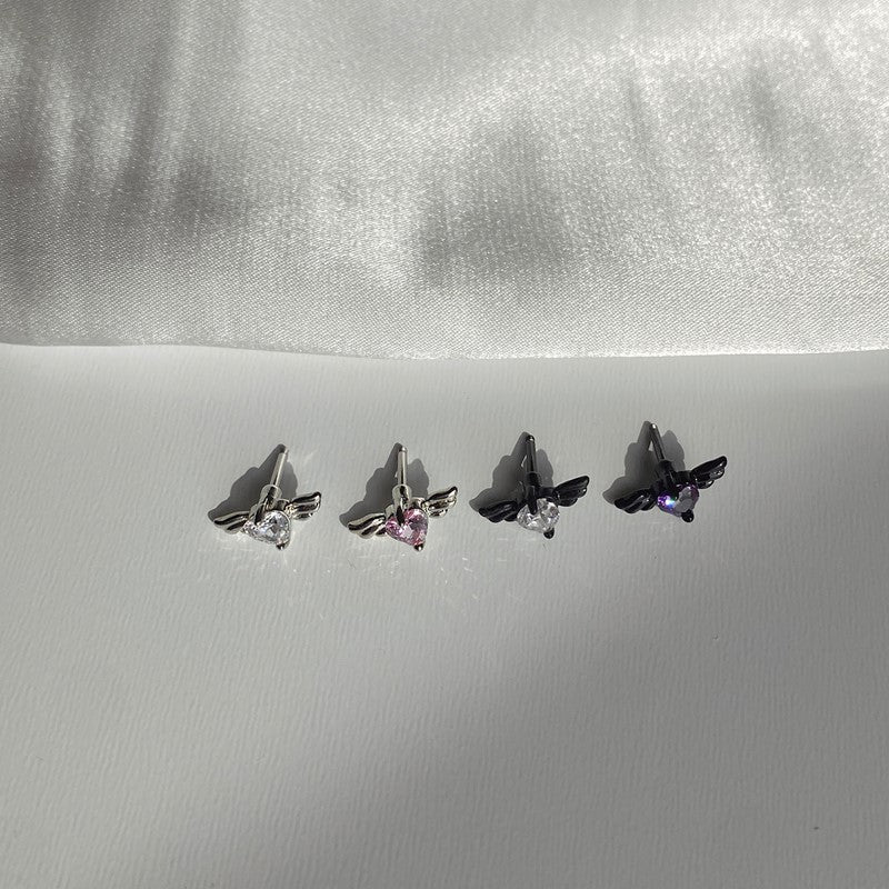 D4 001-3 ストーンエンジェルウィングピアス