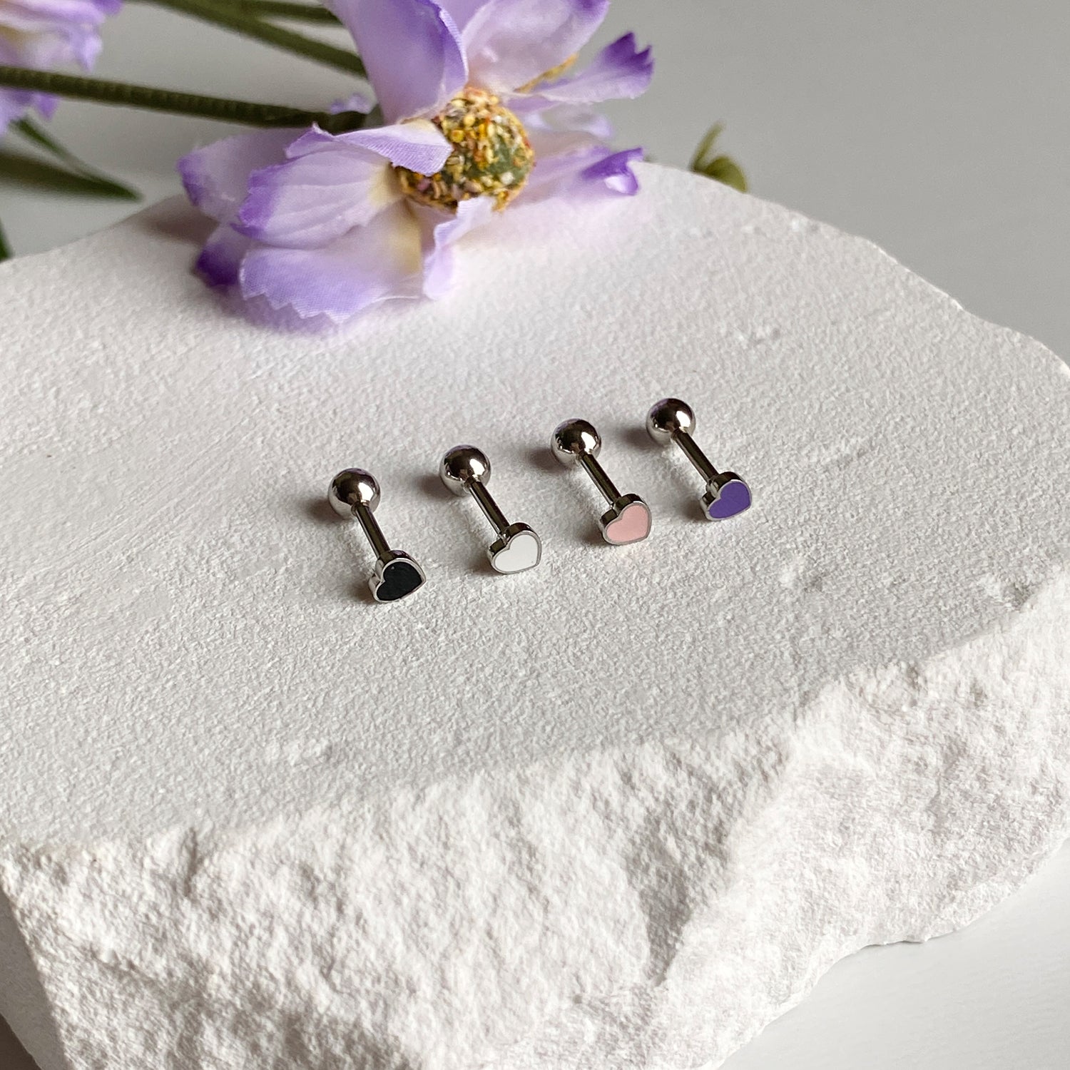 B3 024 パステル エポキシ ハートピアス