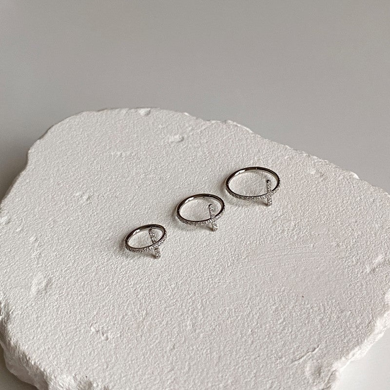 STS 042 キュービックセグメントリングピアス