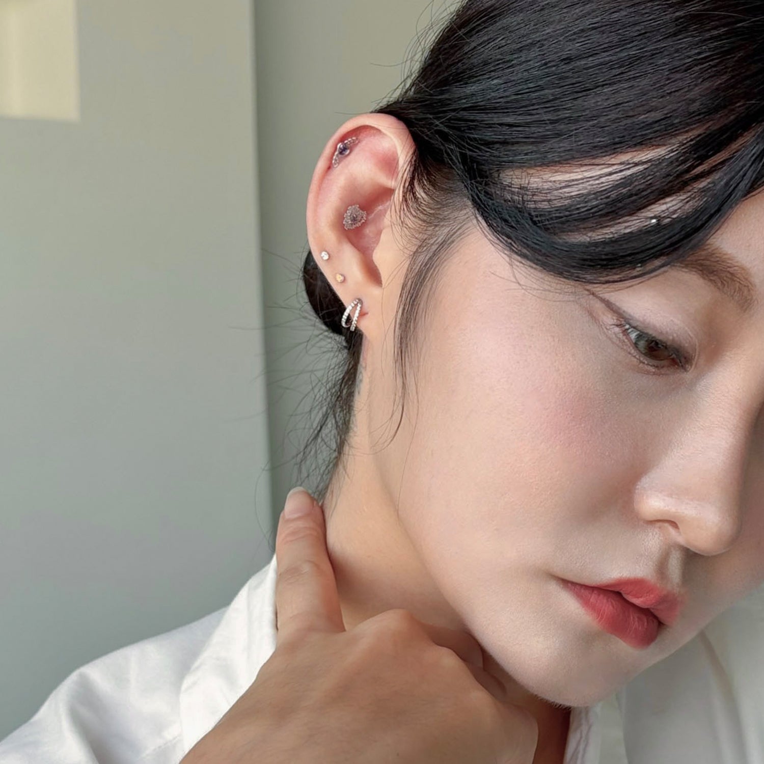 SET-056 シグメント2リングエンティックスターピアスセット