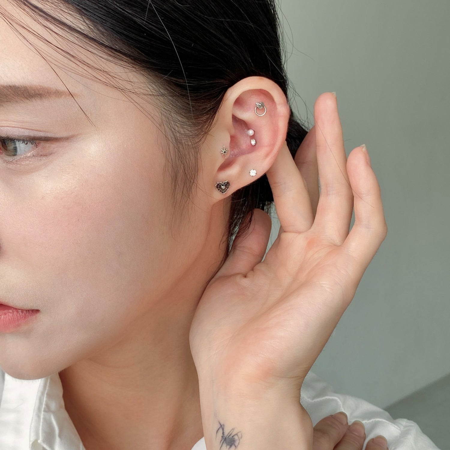 SET-033 エンティックスパイダーリングハートピアスセット