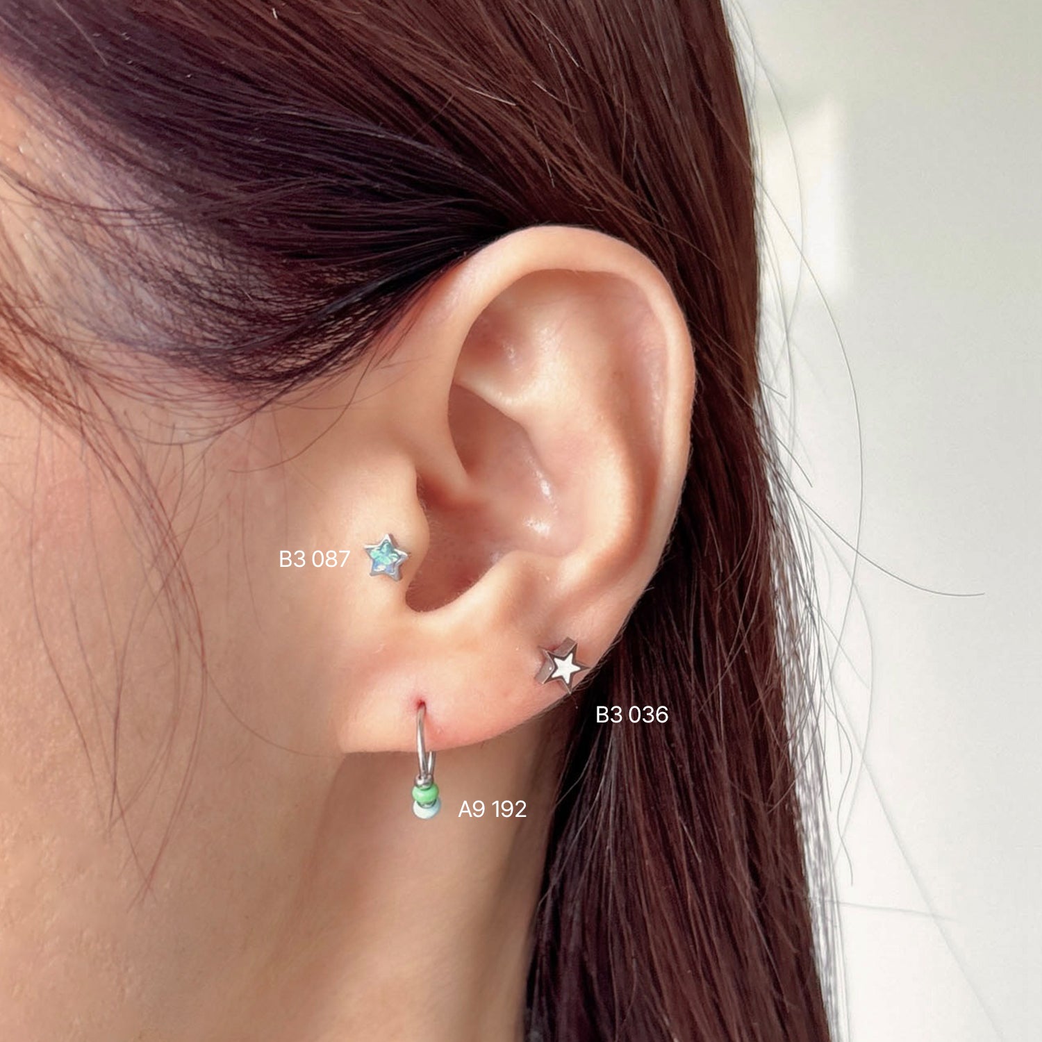 B3 087 クールスターオーロラピアス