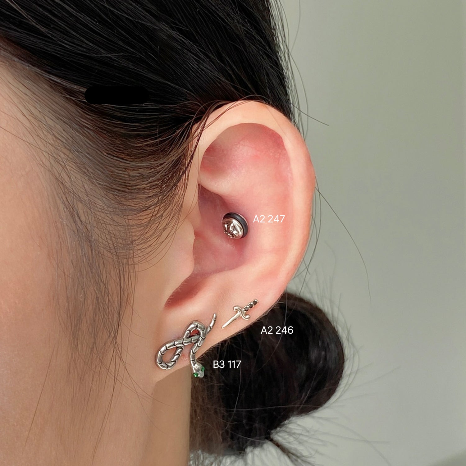 SET-022 アナコンダクロムミニソードピアスセット