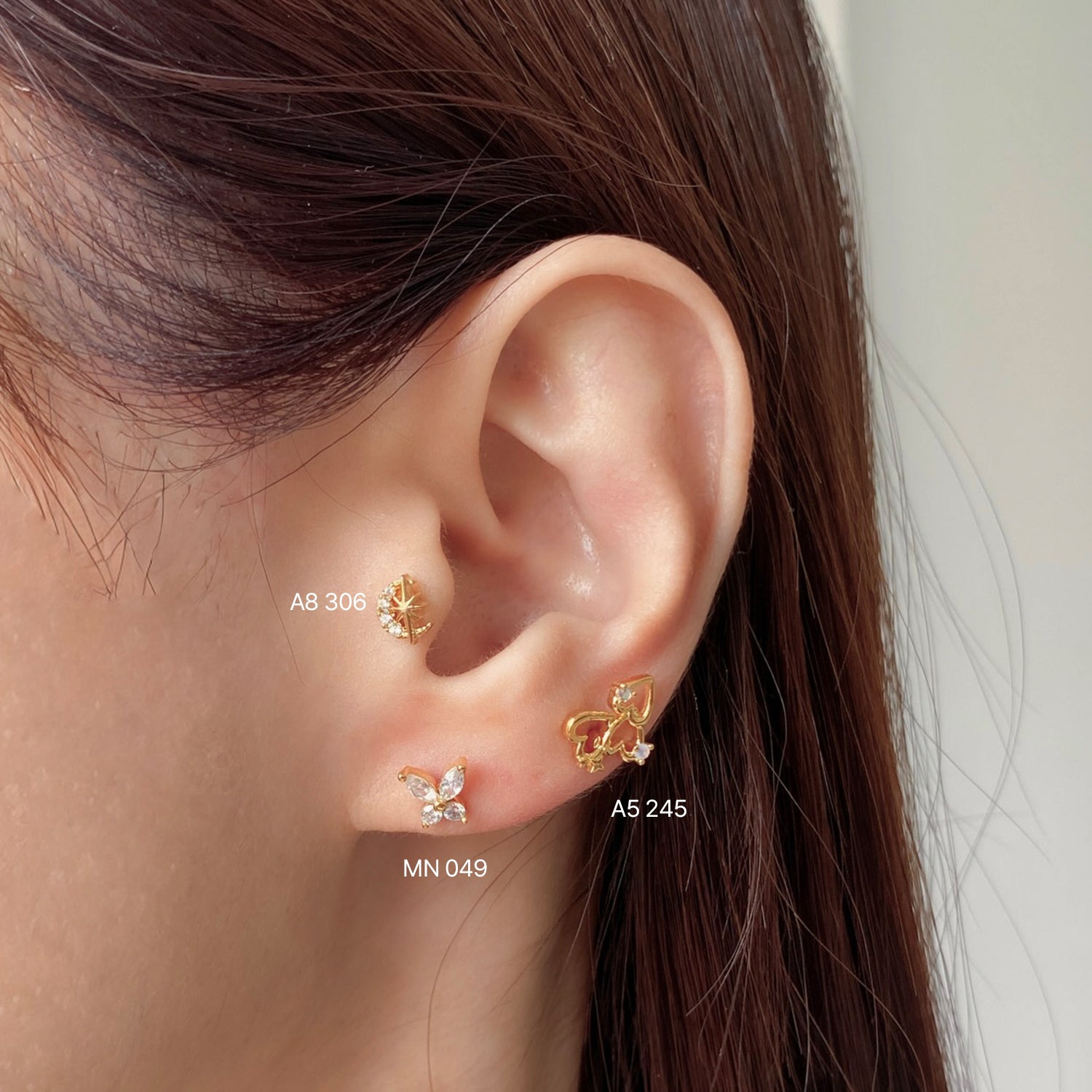 SET-053 キュービック蝶ハートムーンピアセット