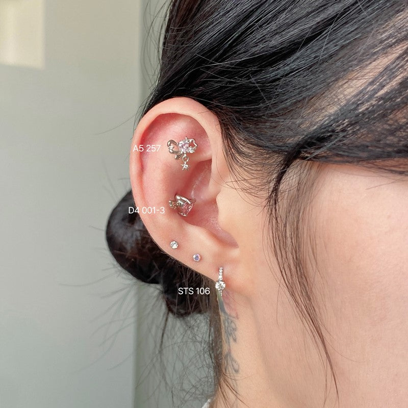 D4 001-3 ストーンエンジェルウィングピアス