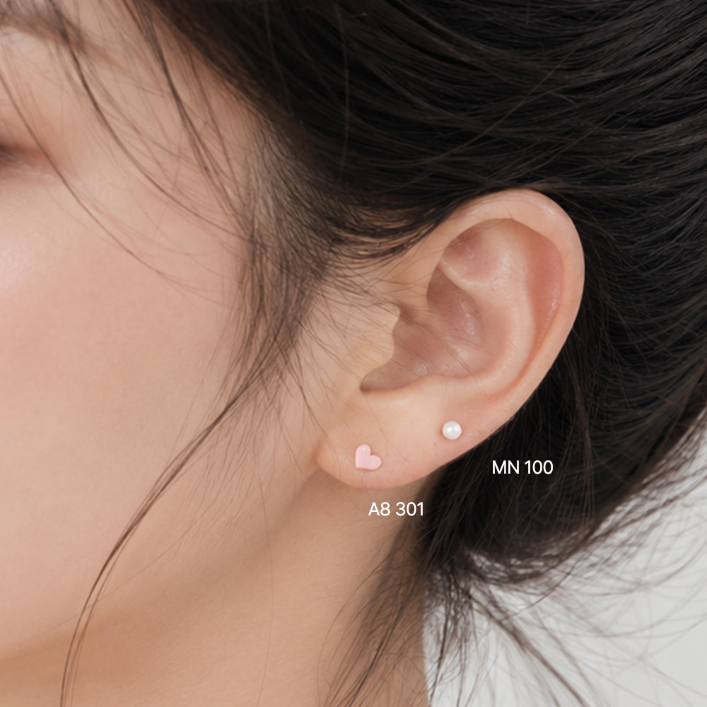 ダミニスサージカルアクリルミニハートボディピアスA8 301