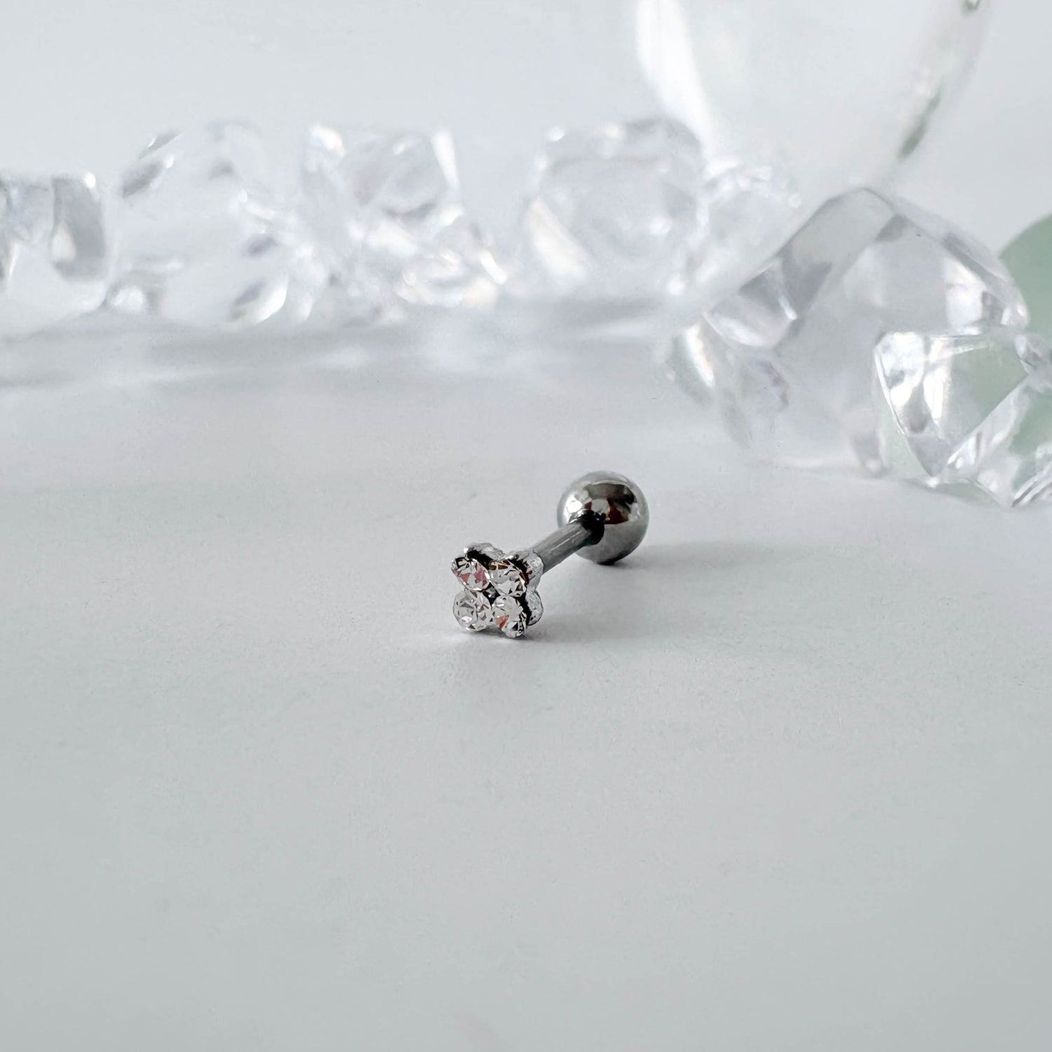 theminis Brass Cubic Clover Mini Piercing A8 212