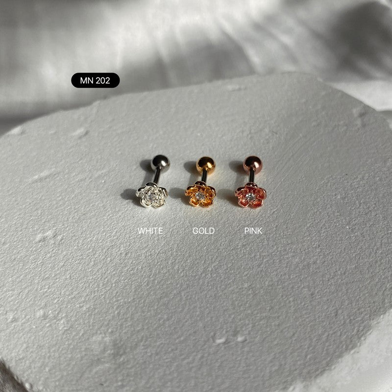 theminis ペンタ クロス 真鍮 ピアス 軟骨ピアス mn 202