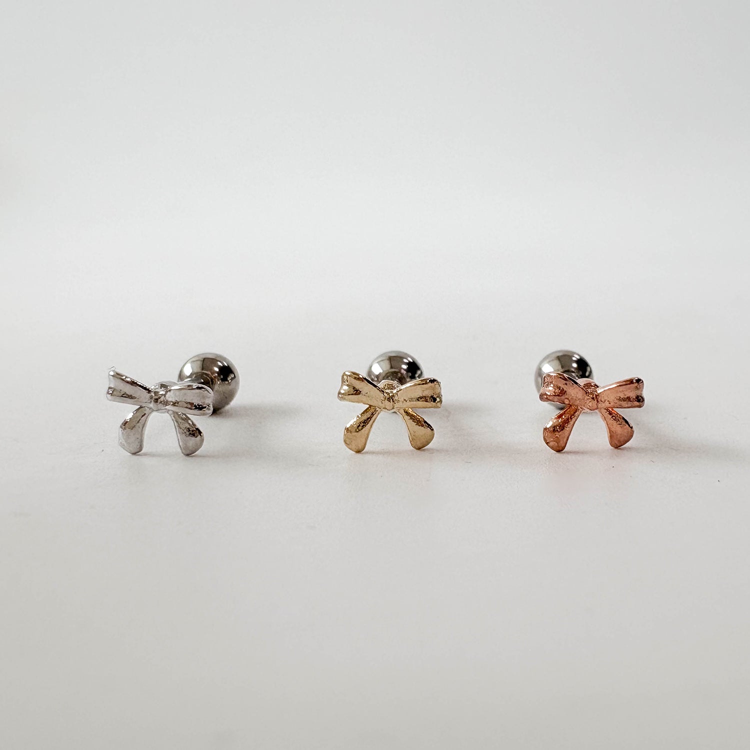 theminis リボン 真鍮 ピアス シンプルピアス mn 185