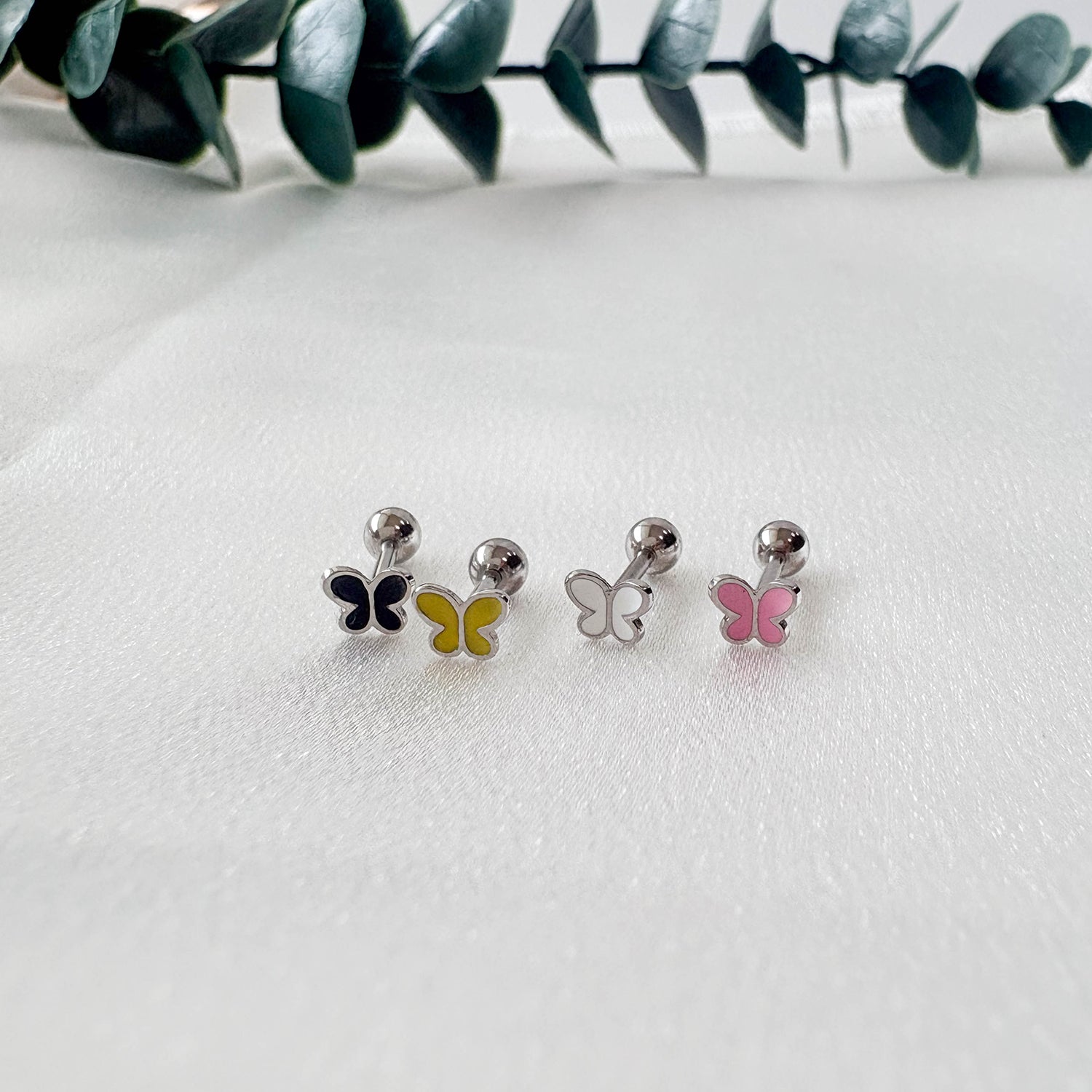 theminis フラワー リング サージカルステンレス ピアス ワンタッチピアス b3 034