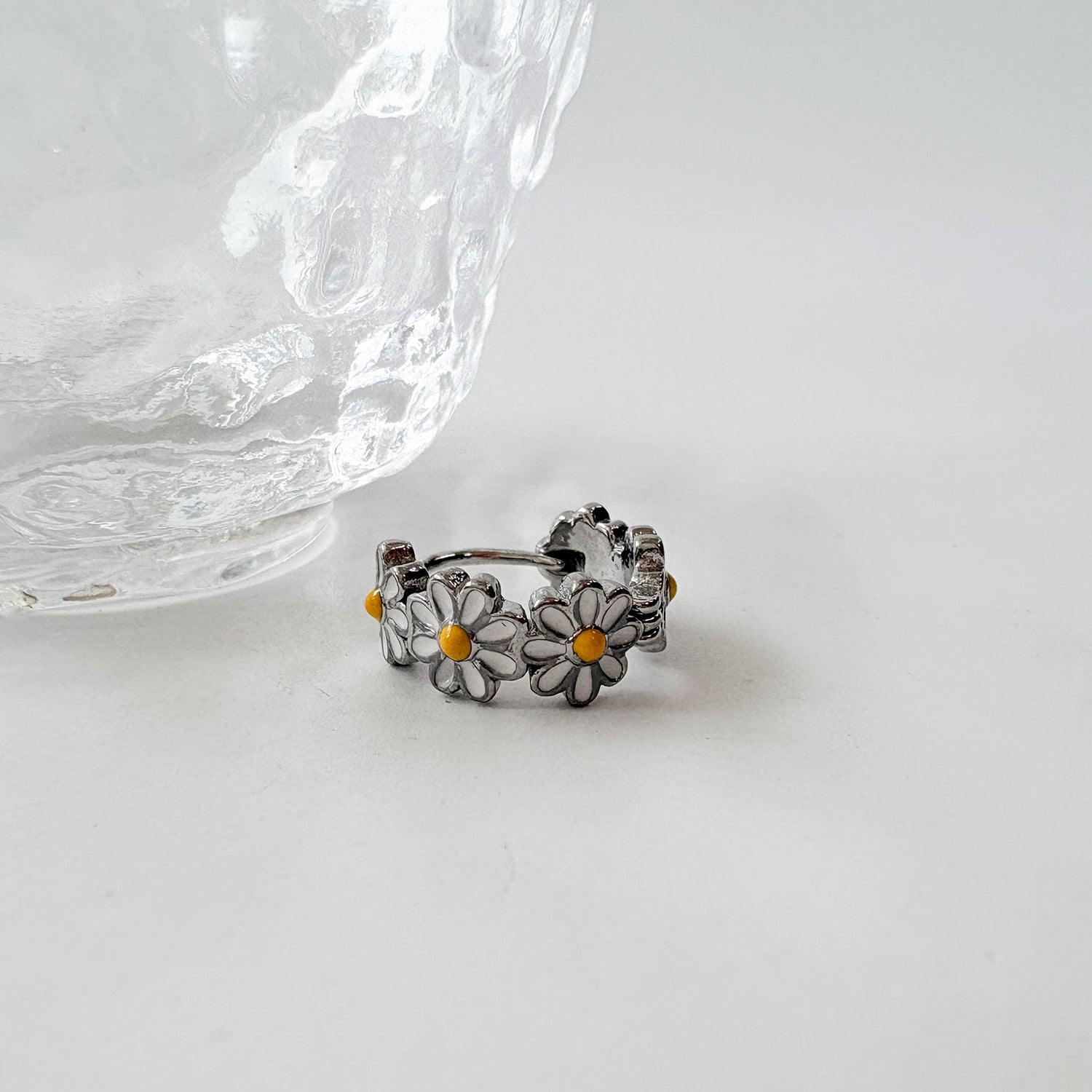 theminis フラワー リング サージカルステンレス ピアス ワンタッチピアス b3 130