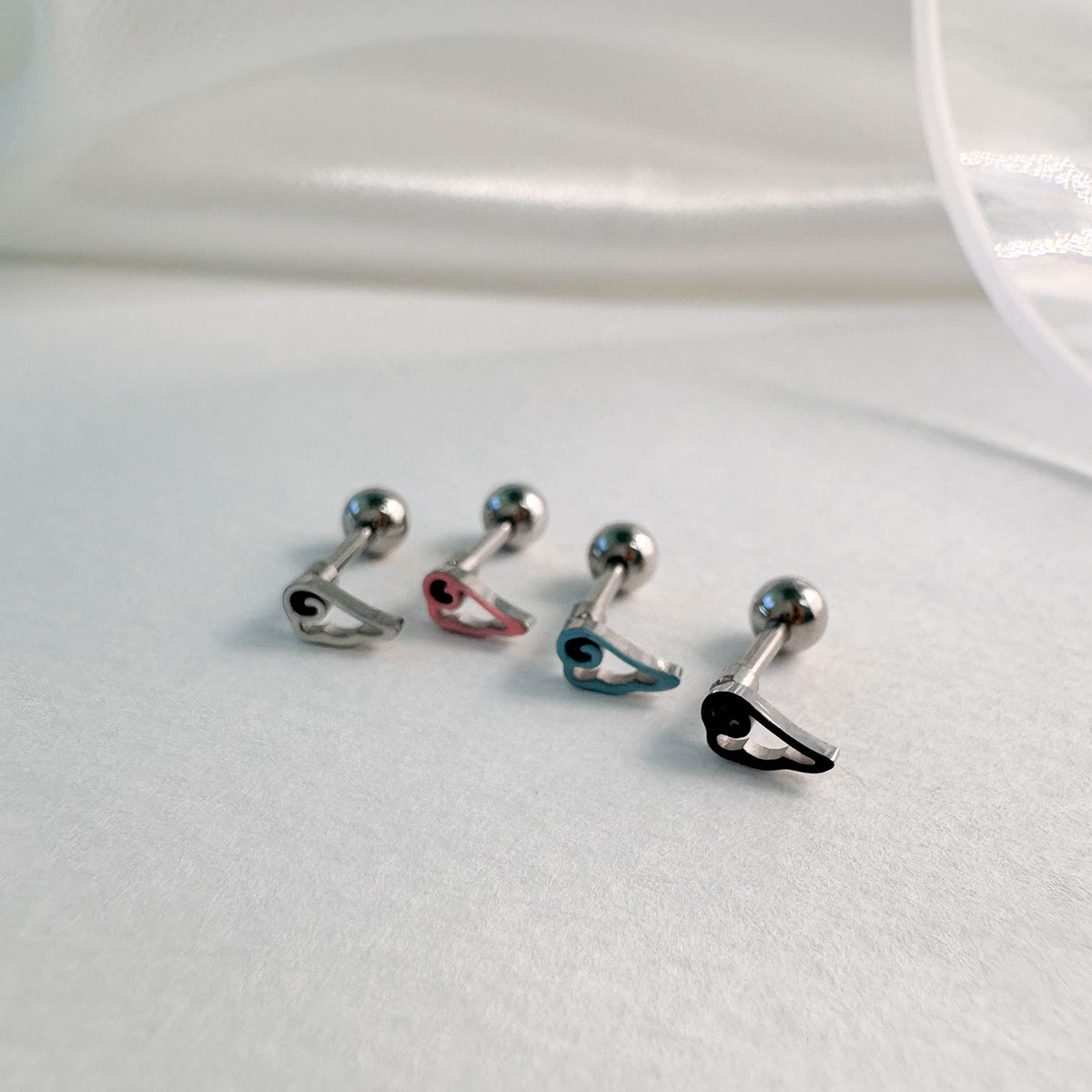 theminis エンジェル ハート サージカルステンレス ピアス つけっぱなしピアス b3 119