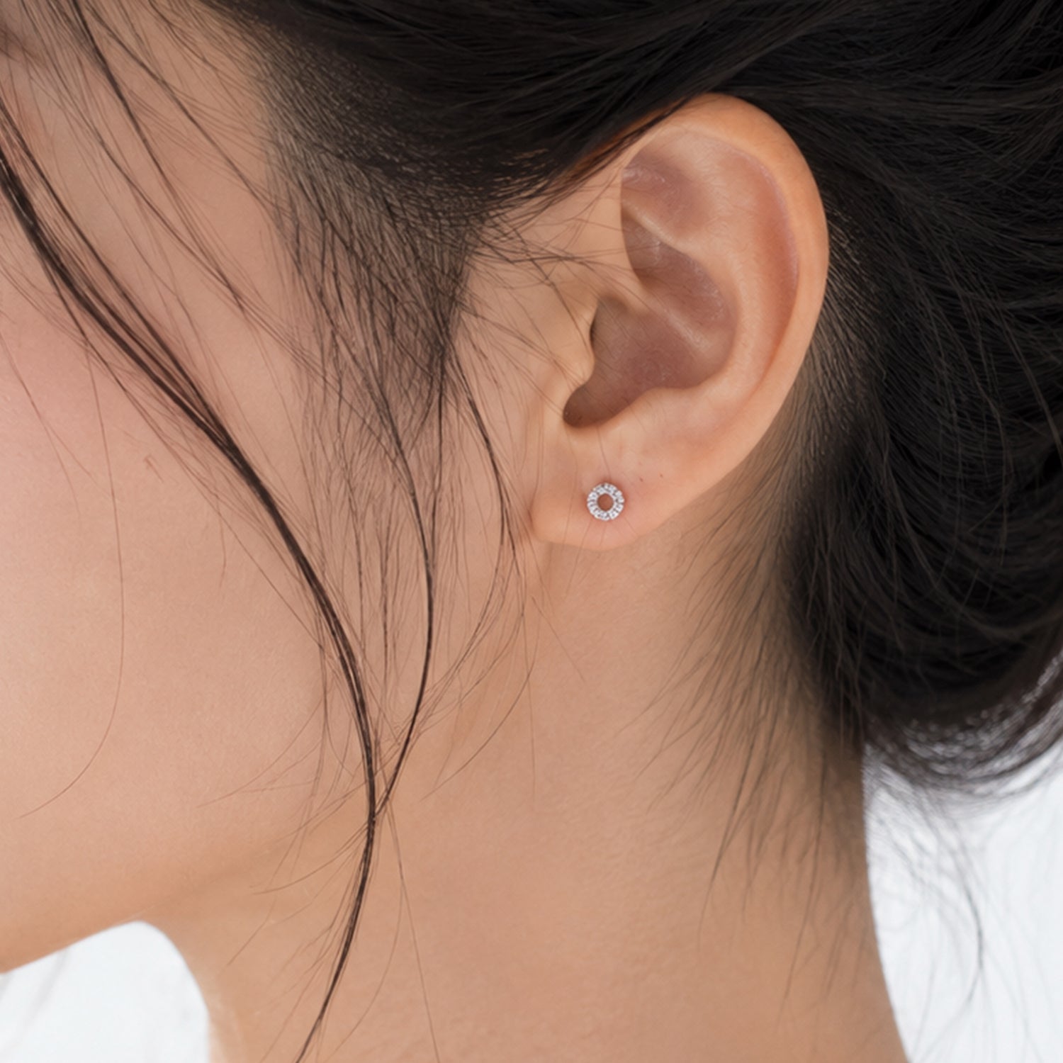 theminis Brass Cubic Circle Mini Cartilage Body Piercing MN 033
