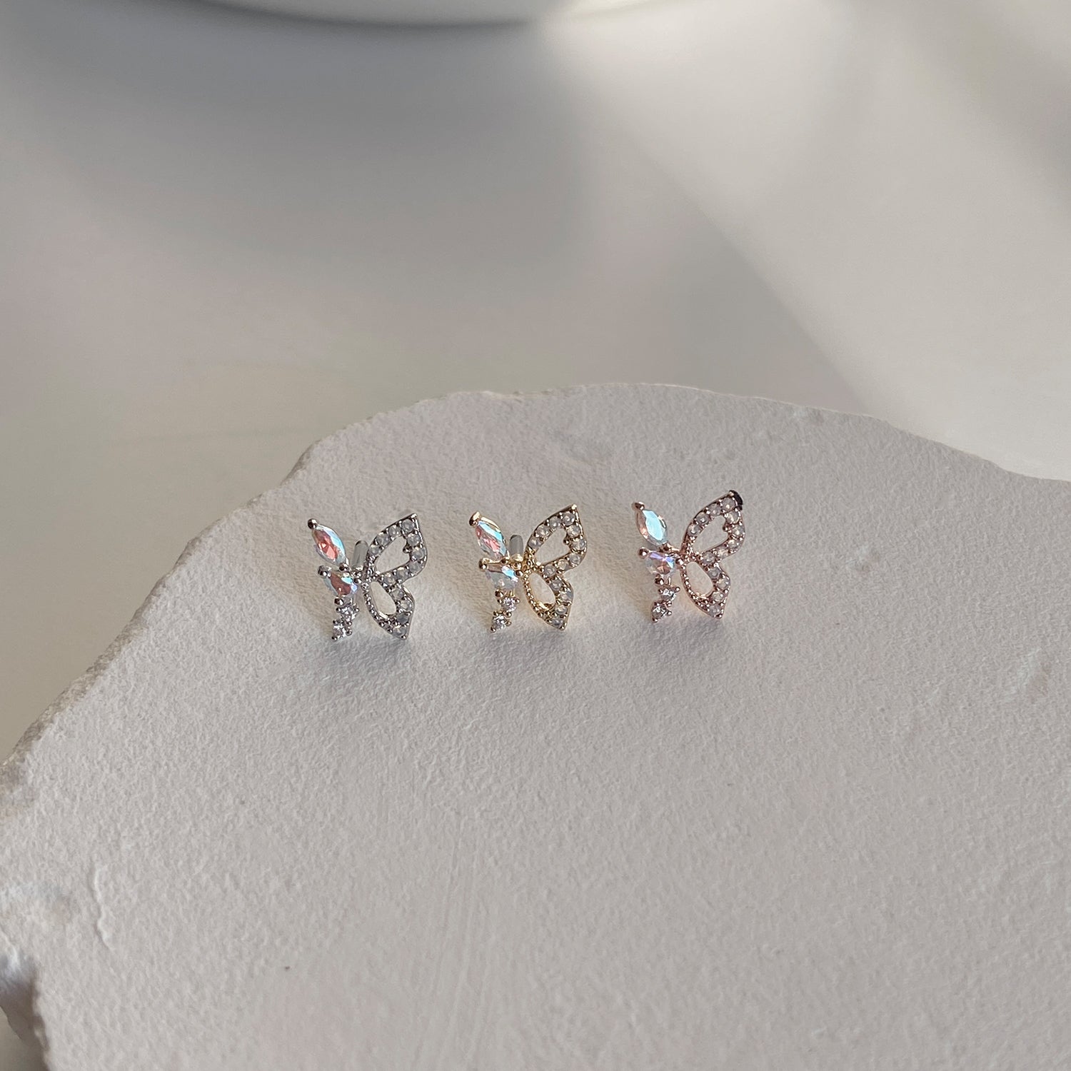theminis 蝶 真鍮 キュービックジルコニア ピアス ボディピアス a5 284