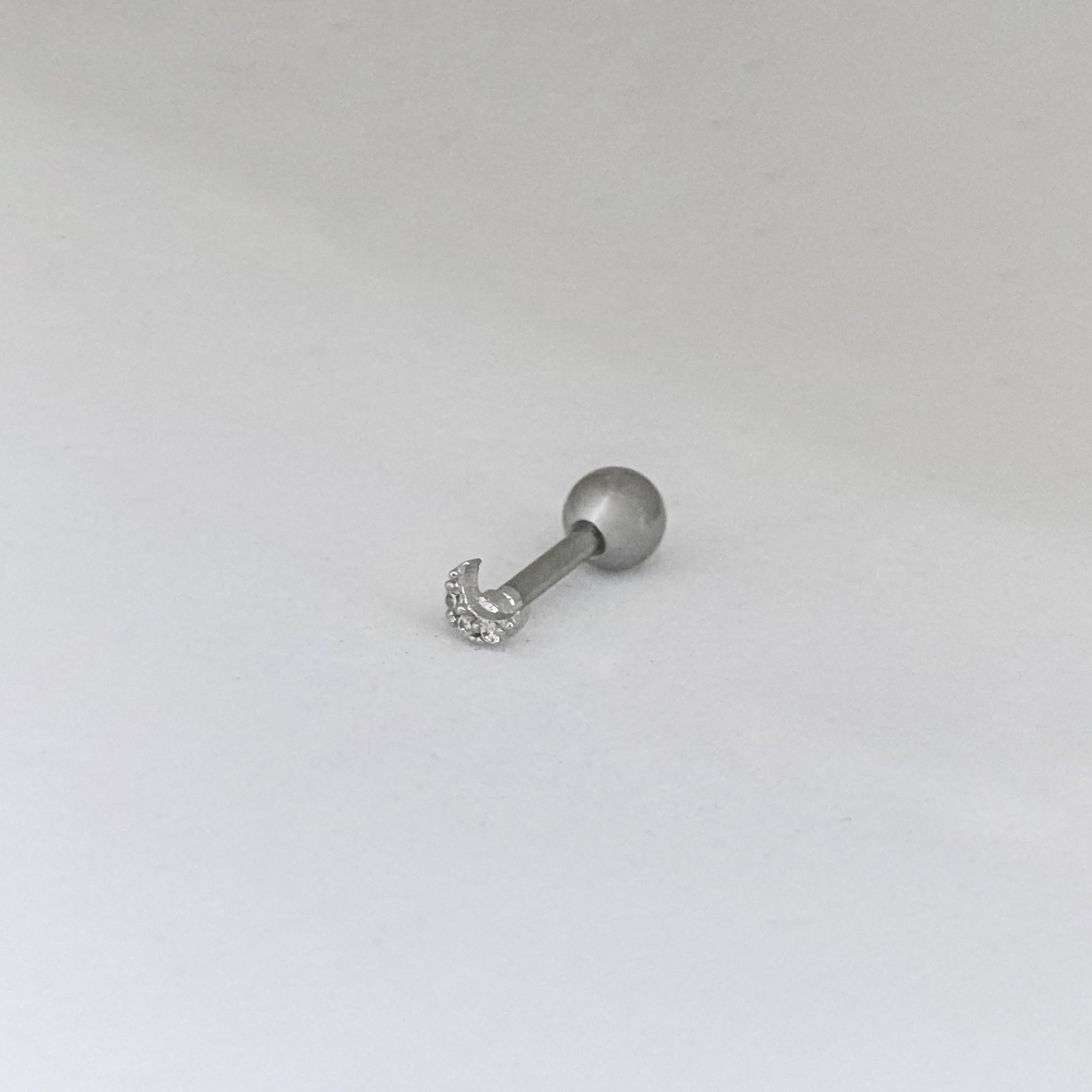theminis ミニ ムーン 真鍮 キュービックジルコニア ピアス 軟骨ピアス a8 291