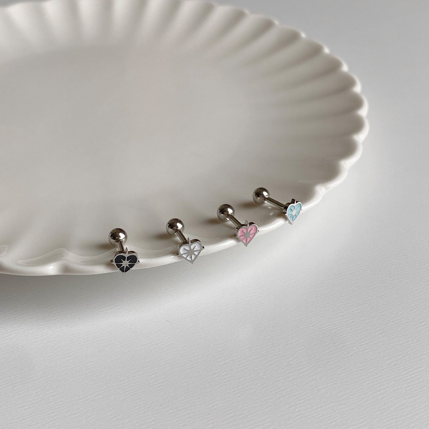 theminis ハート サージカルステンレス ピアス ボディピアス b3 089