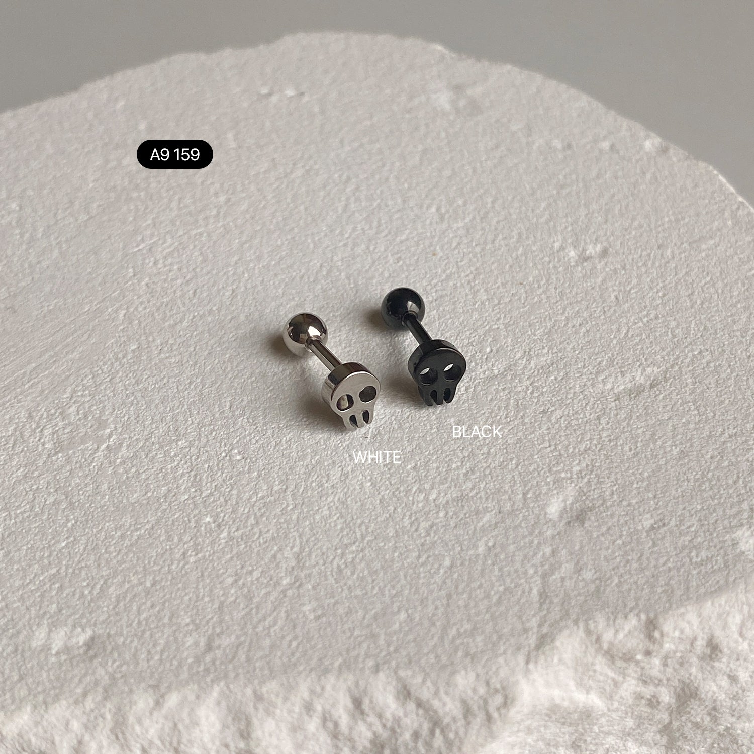 theminis ミニ スカル サージカルステンレス ピアス つけっぱなしピアス a9 159