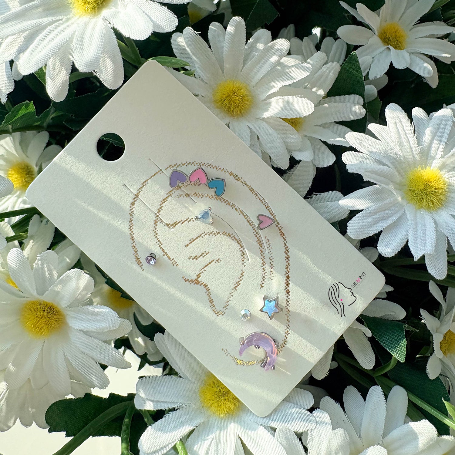 theminis スプリング 04 ピアス 7個セット パープルカラー