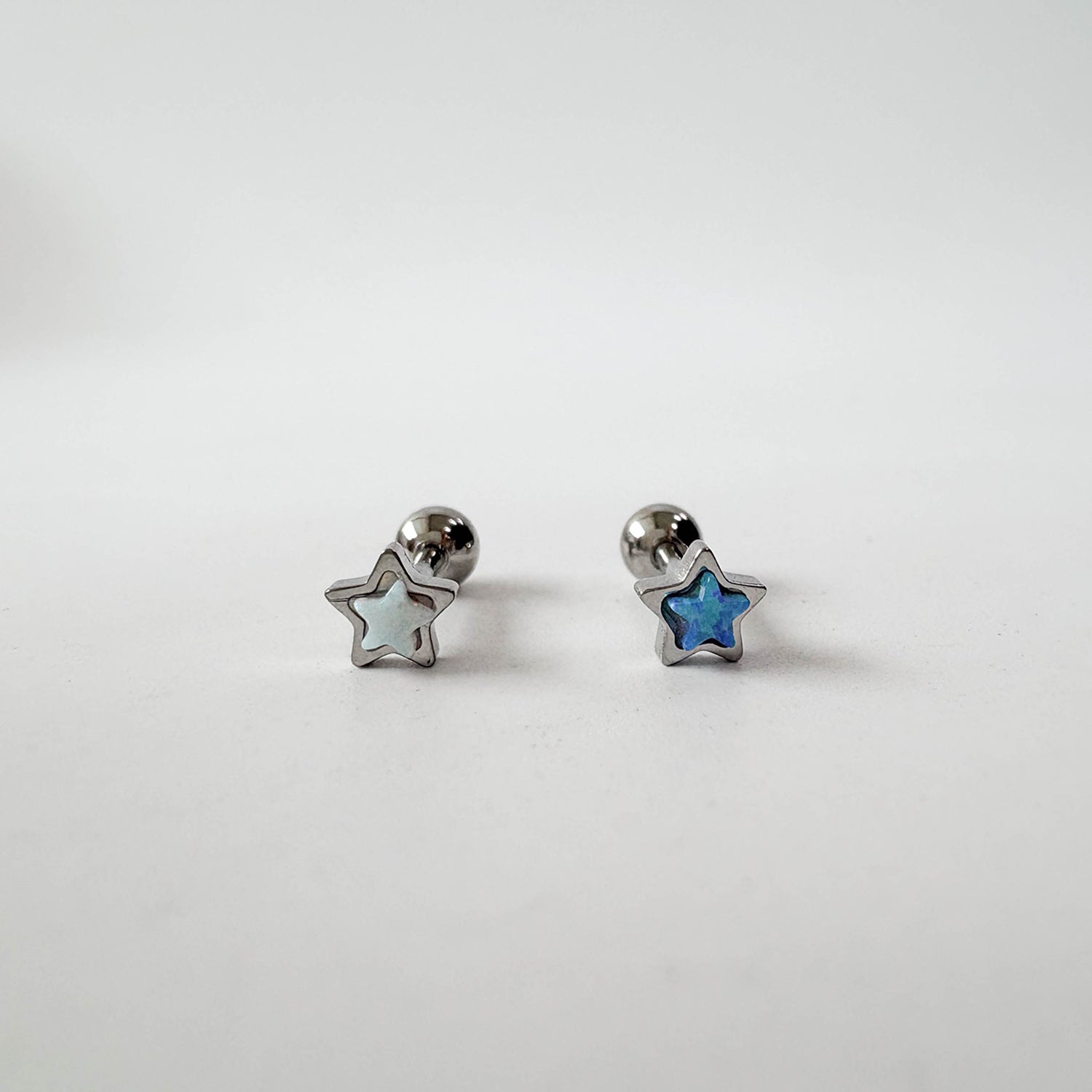 theminis スターオパール サージカルステンレス ピアス 金属アレルギー対応 b3 087