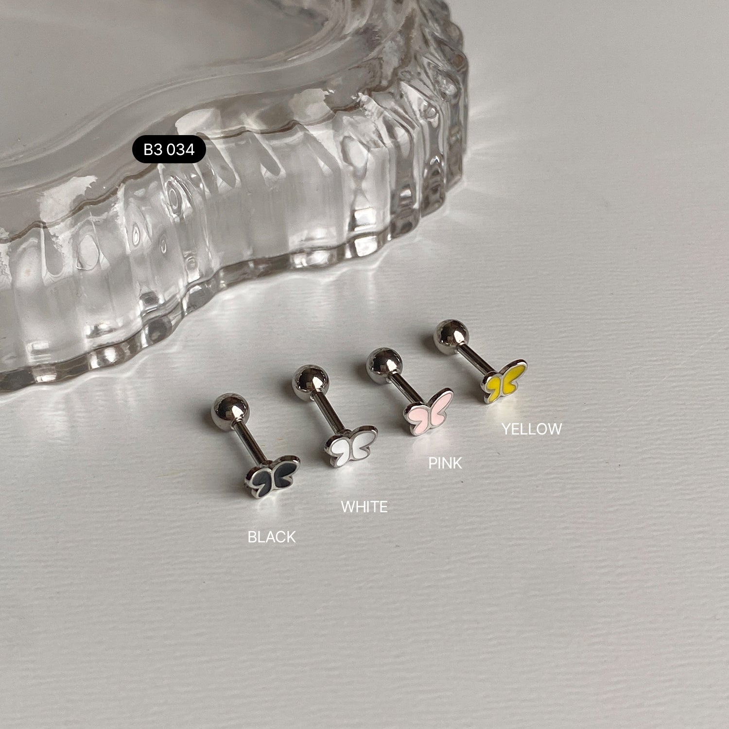 B3 034 サージカルエポック蝶ピアス