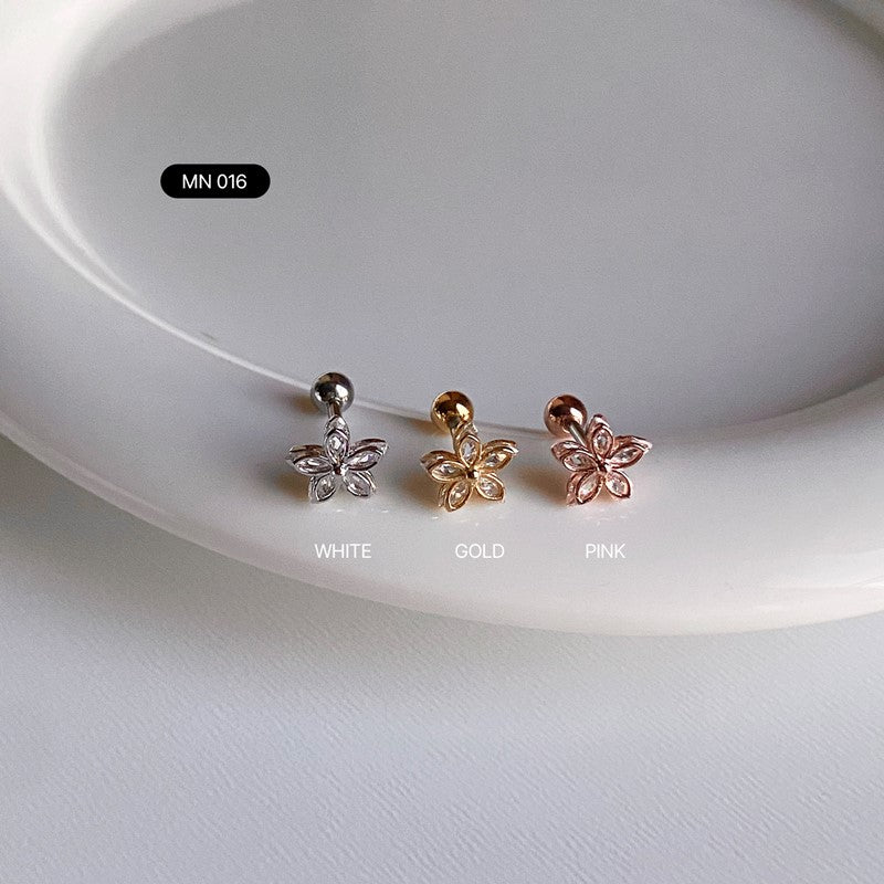 オーバル ストーン ピアス (타원 스톤 피어싱)