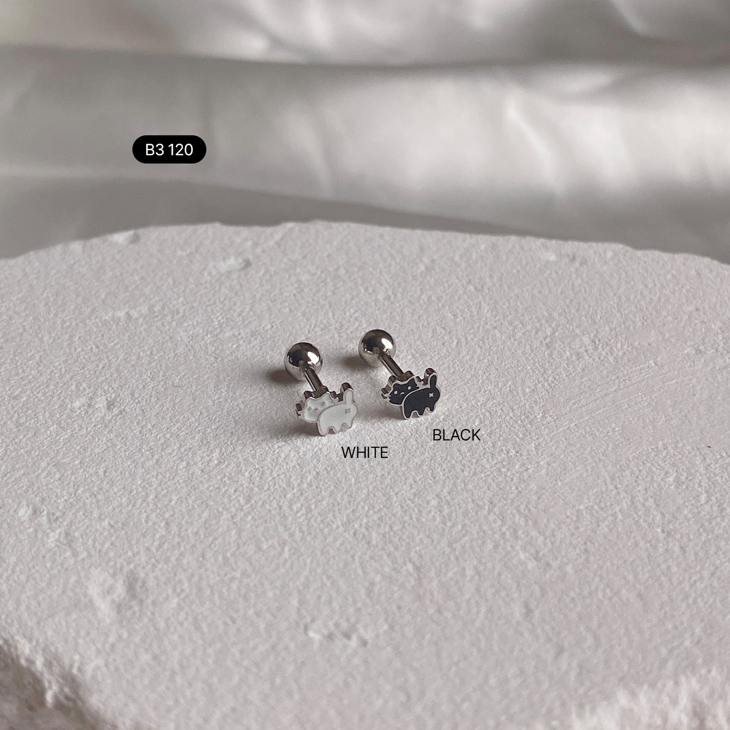 SET-006 キュービック猫クロスピアスセット