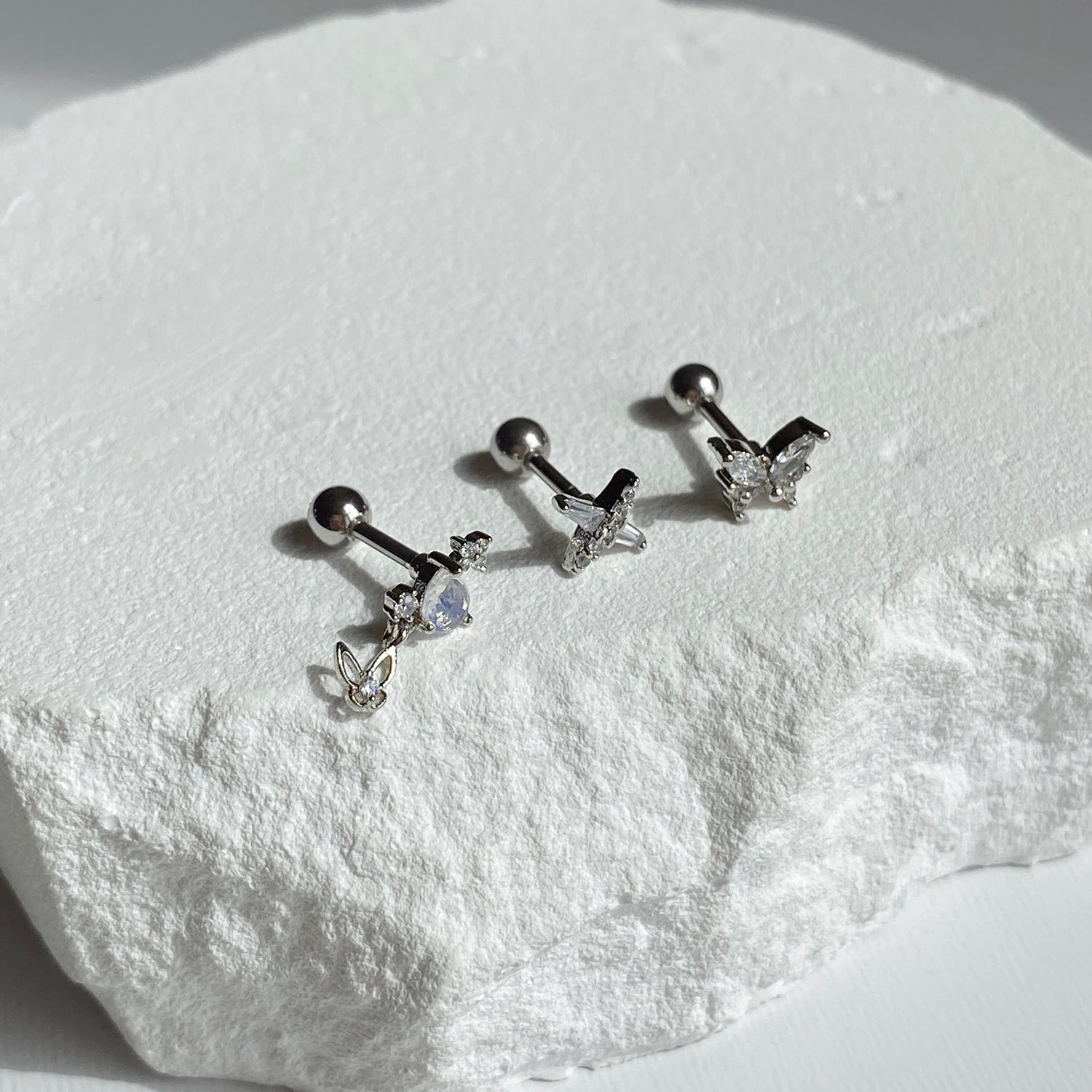 SET-041 キラキラ多様なデザインキュービックピアスセット