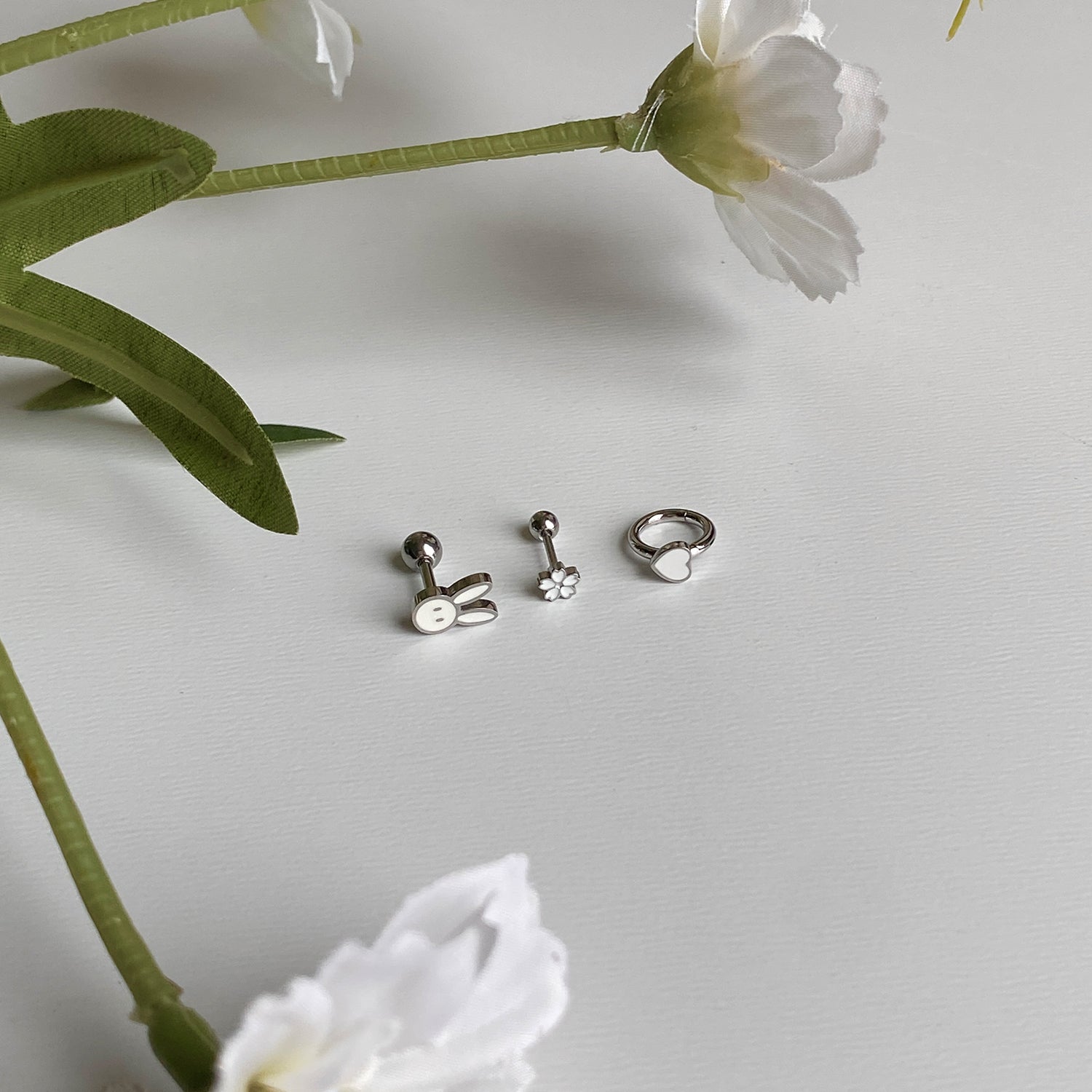 SET-002 サージカルエポキッチウサギハートピアセット