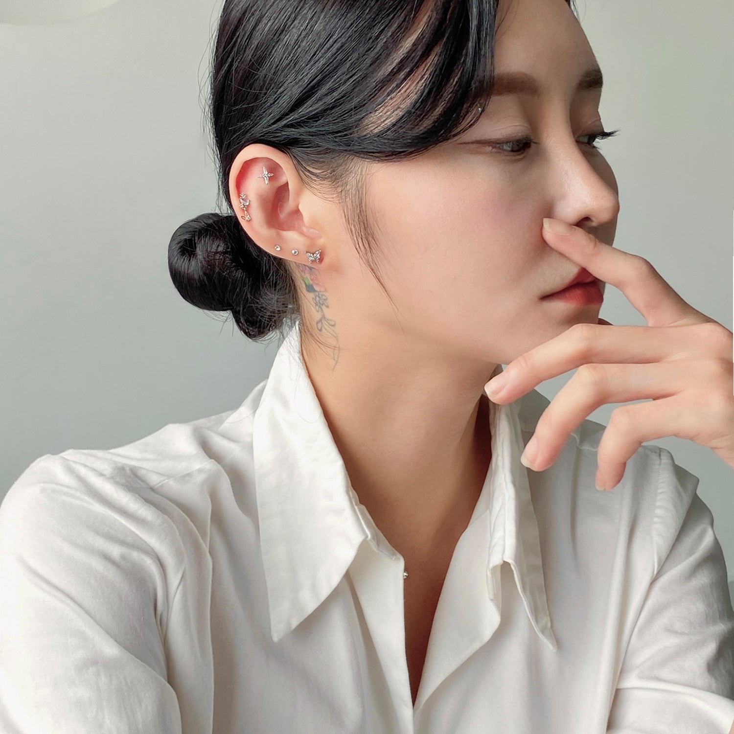 SET-041 キラキラ多様なデザインキュービックピアスセット