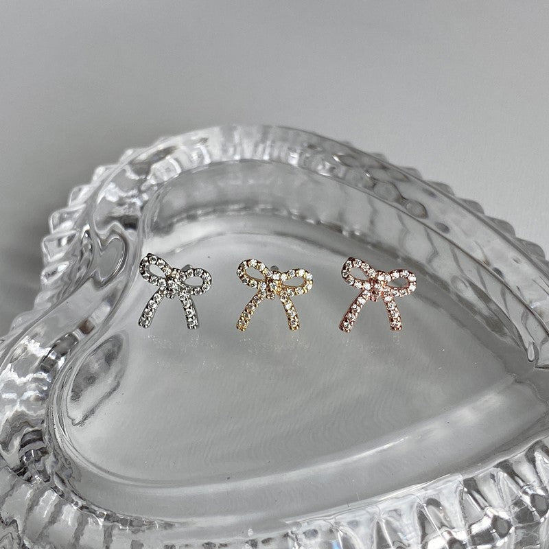 MP 163 ブリンキュービックリボンピアス