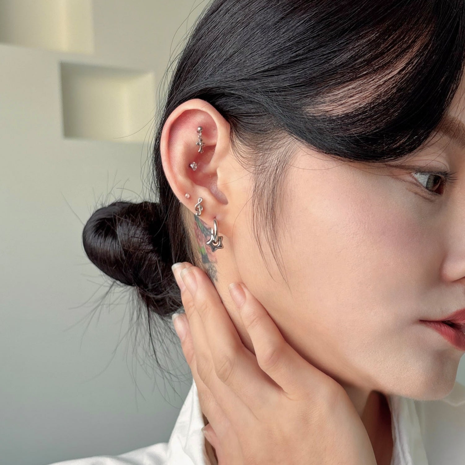 SET-058 バーベルドロップガラクロスピアス