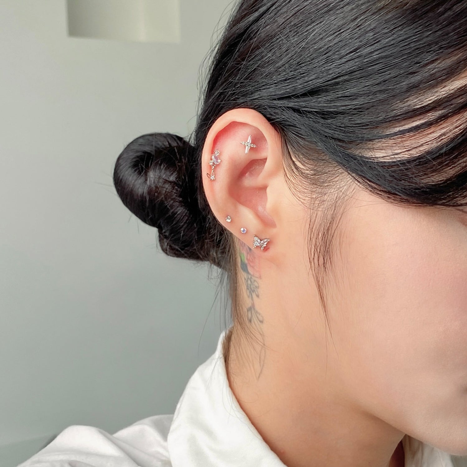 SET-041 キラキラ多様なデザインキュービックピアスセット