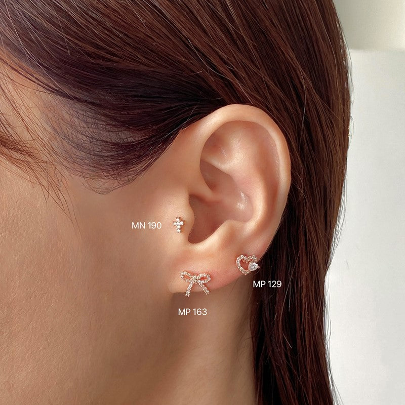 MN 190 ミニキュービッククロスピアス