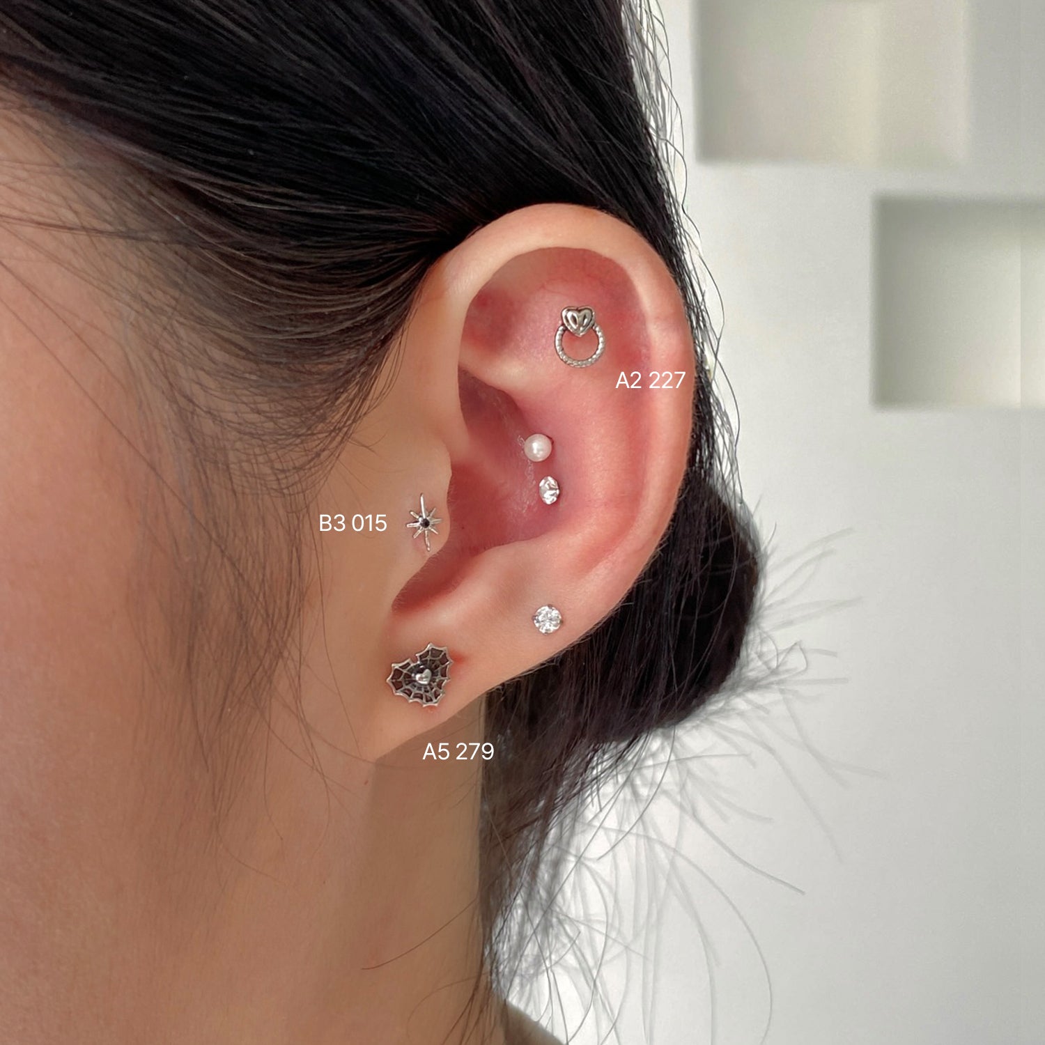 SET-033 エンティックスパイダーリングハートピアスセット