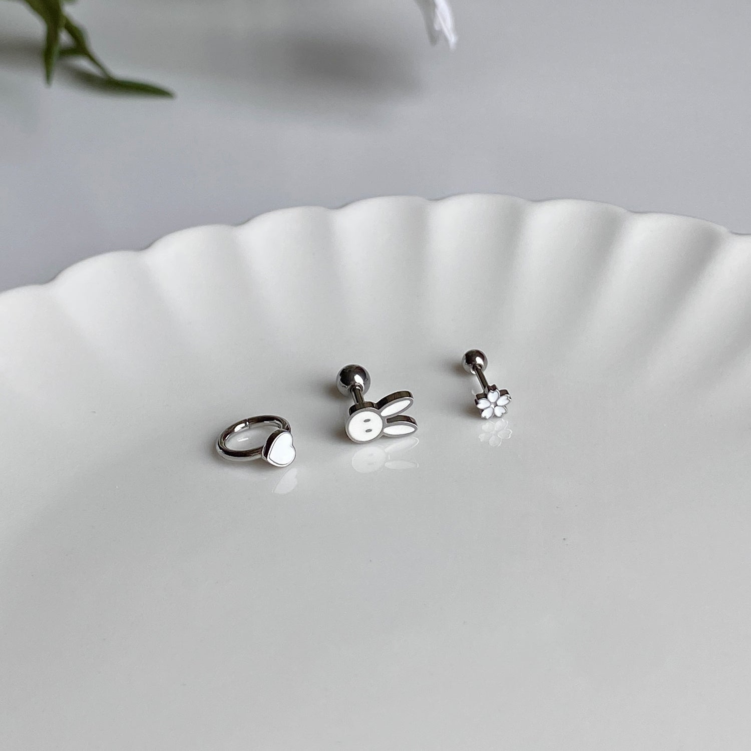 SET-002 サージカルエポキッチウサギハートピアセット