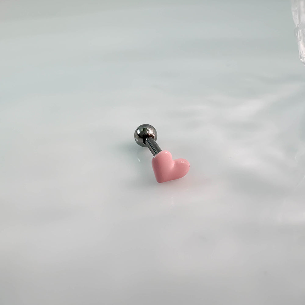 ダミニスサージカルアクリルミニハートボディピアスA8 301
