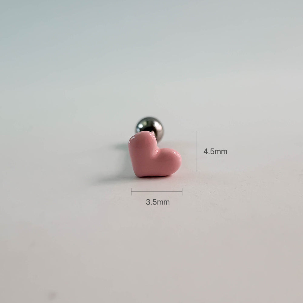 ダミニスサージカルアクリルミニハートボディピアスA8 301