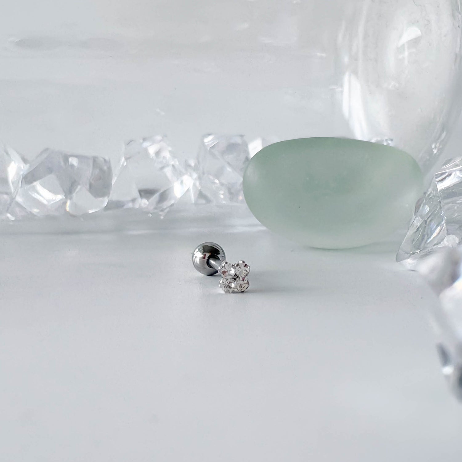 theminis Brass Cubic Clover Mini Piercing A8 212
