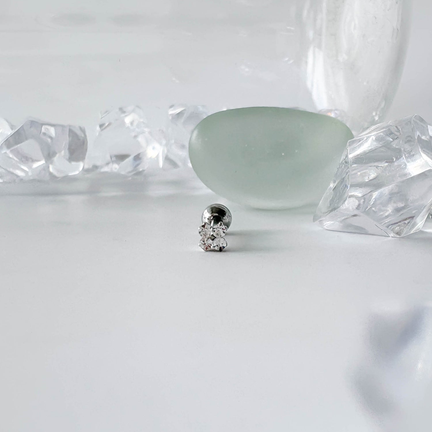 theminis Brass Cubic Clover Mini Piercing A8 212