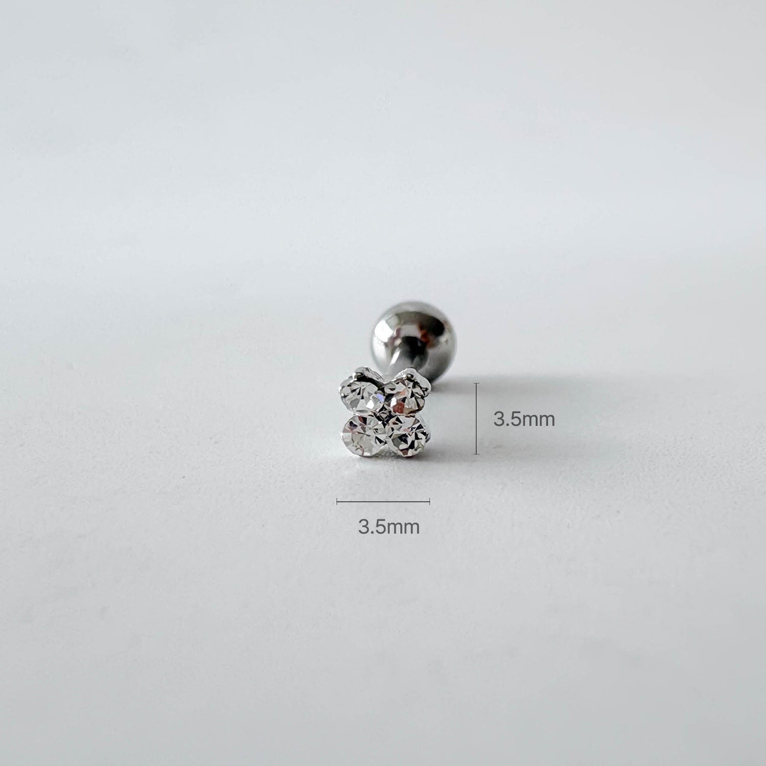 theminis Brass Cubic Clover Mini Piercing A8 212